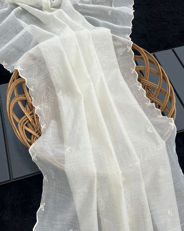 Dyeable Mul Chanderi Dupatta