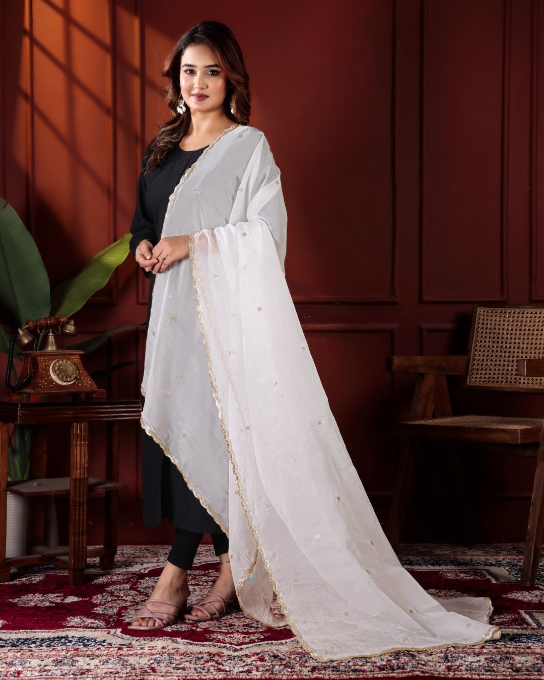 Dyeable Pure Organza Dupatta - Rajsi Saaj