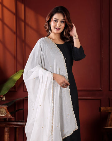 Dyeable Pure Organza Dupatta - Rajsi Saaj