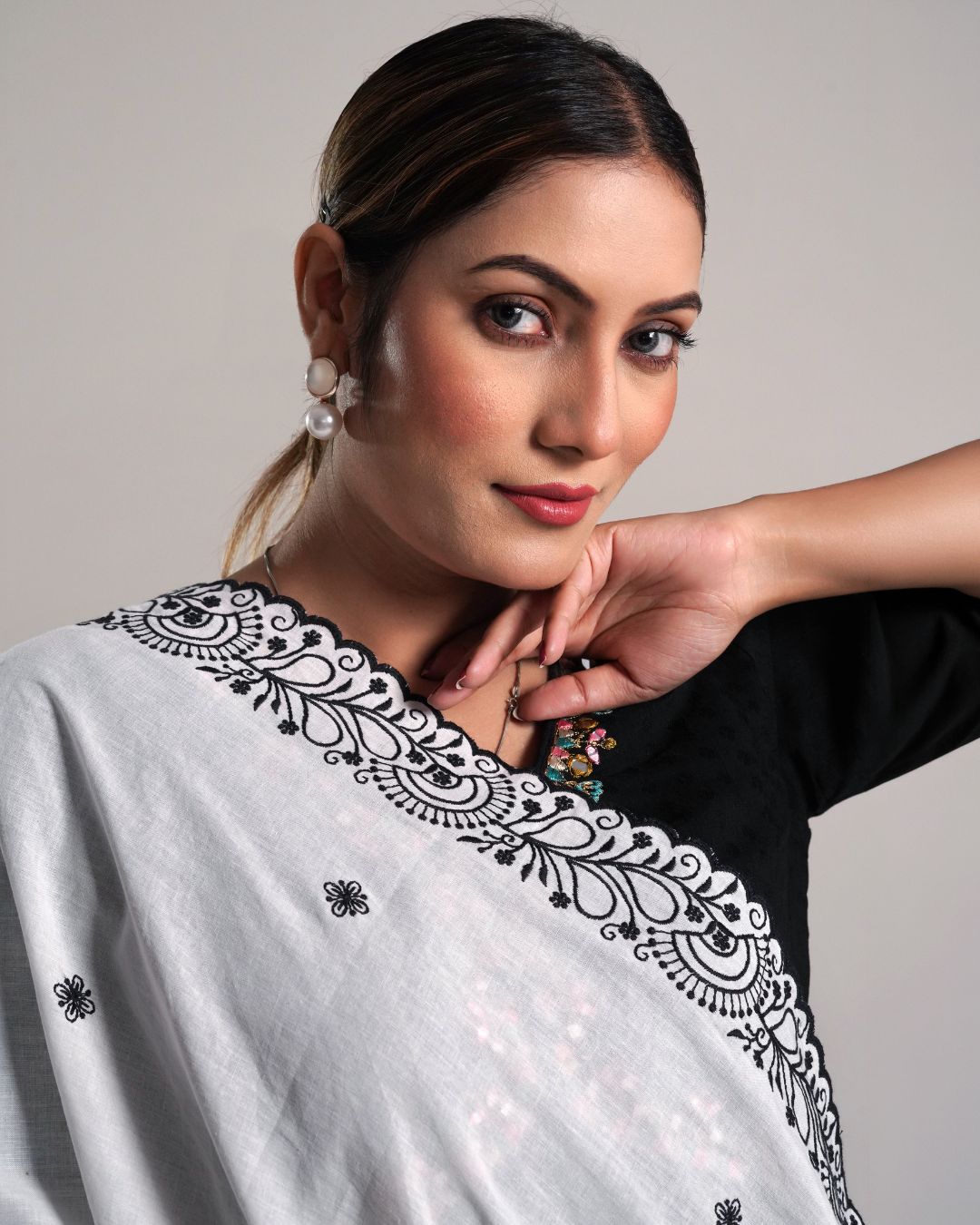 Dyeable Cotton Mulmul Dupatta — Flora Contour