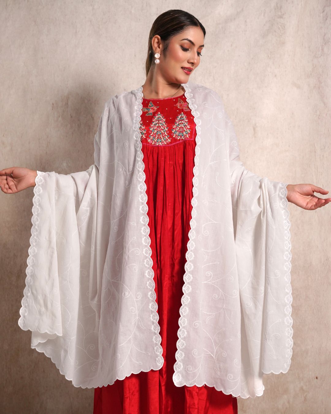 Dyeable Cotton Mulmul Dupatta - Curvy Stitch
