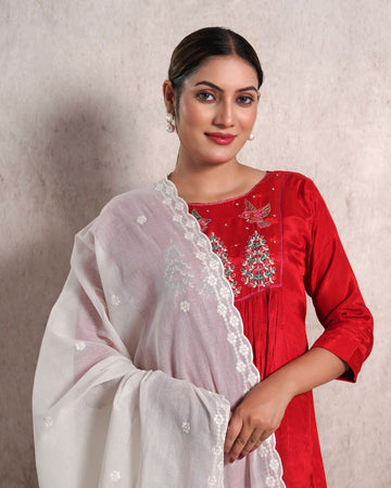 Dyeable Cotton Mulmul Dupatta - Daisy Veil