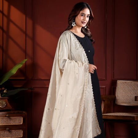 Dyeable Shimmer Tissue Silk Dupatta