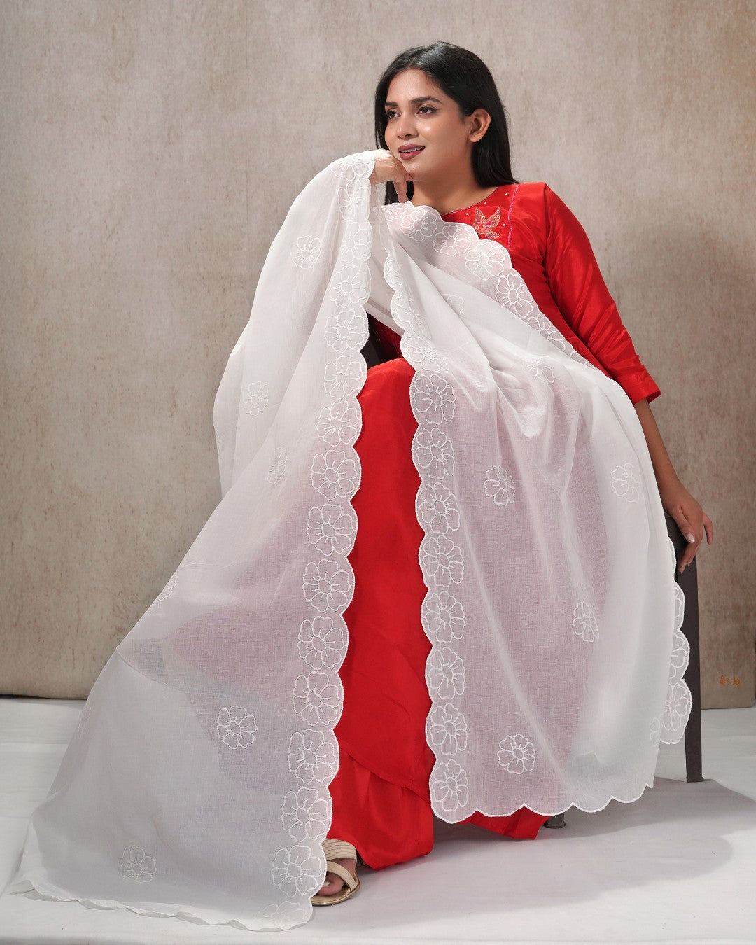 Dyeable Cotton Mulmul Dupatta — Gulzar Edge 1