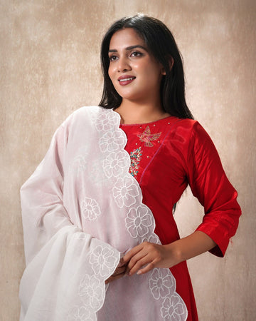 Dyeable Cotton Mulmul Dupatta — Gulzar Edge 1
