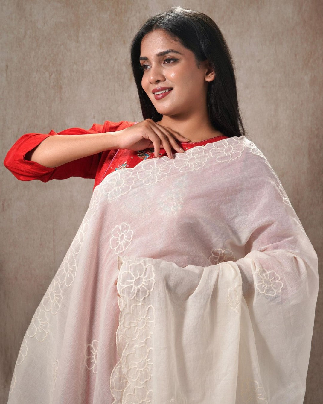 Dyeable Cotton Mulmul Dupatta — Gulzar Edge 1