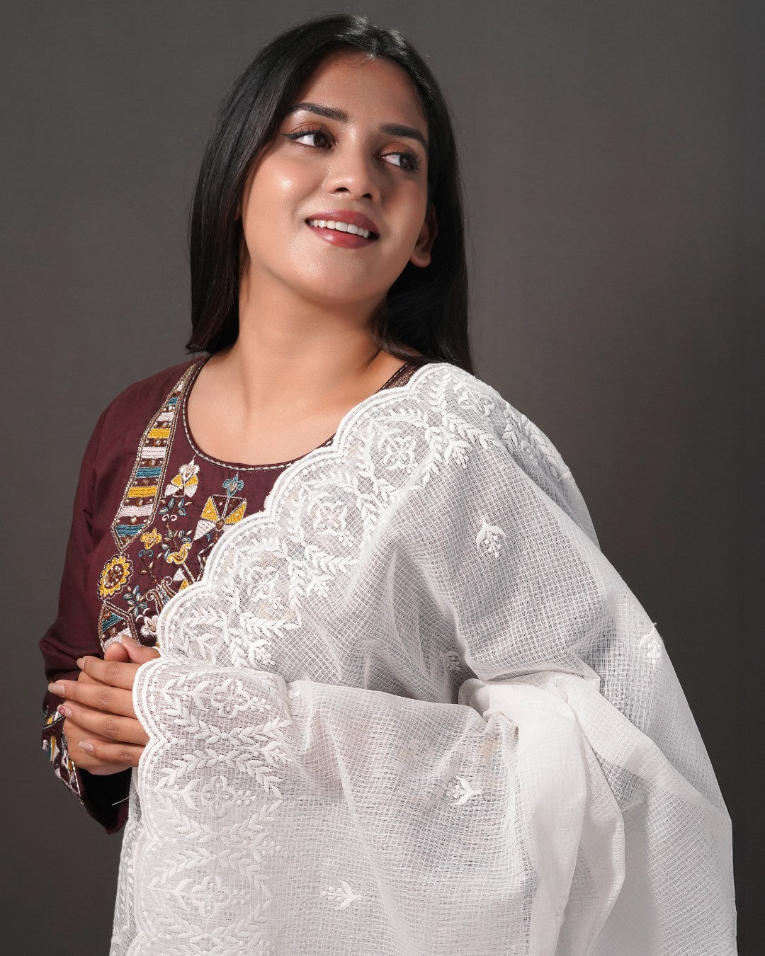 Dyeable Pure Kota Cotton Dupatta — Heritage Arch 1