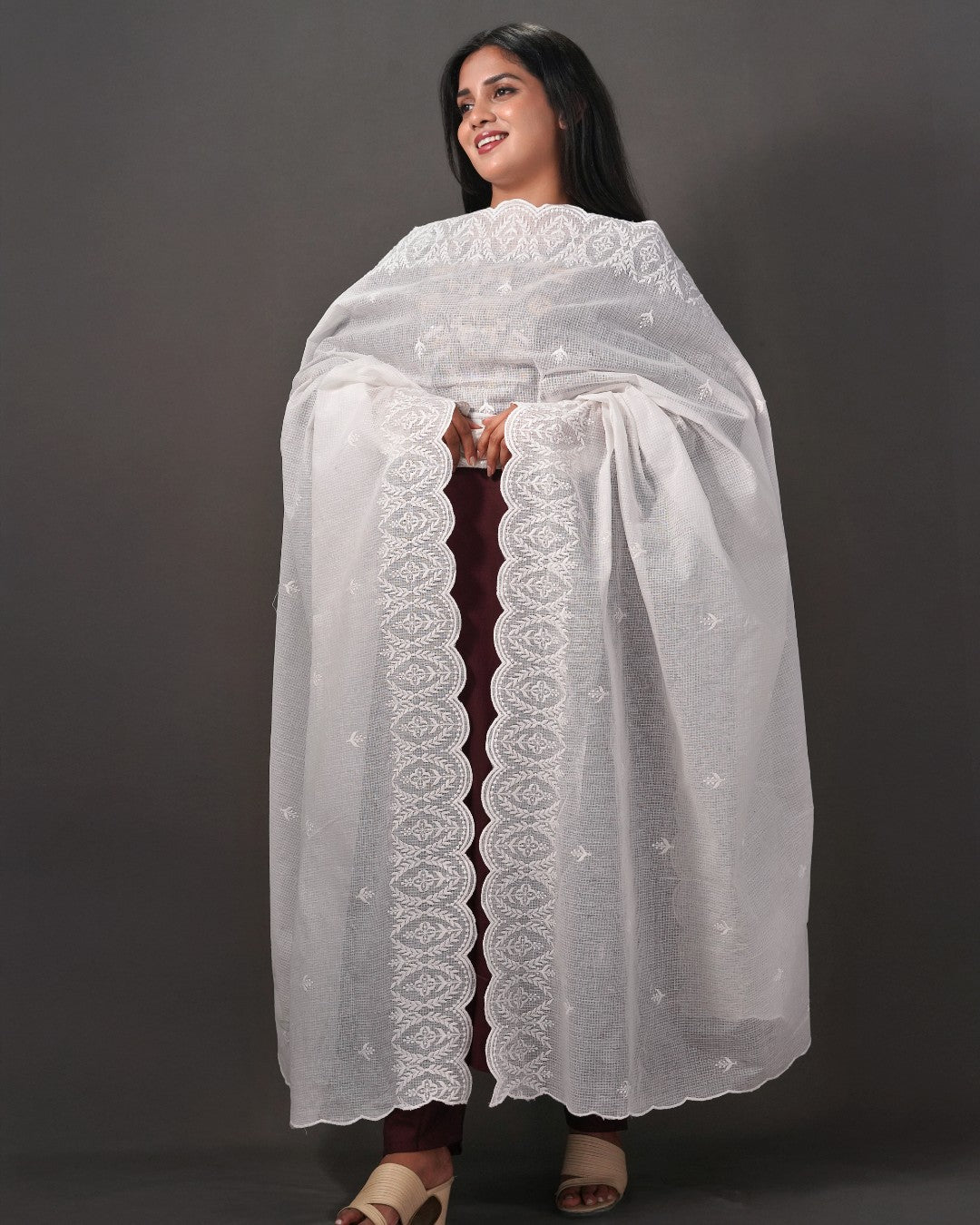 Dyeable Pure Kota Cotton Dupatta — Heritage Arch 2