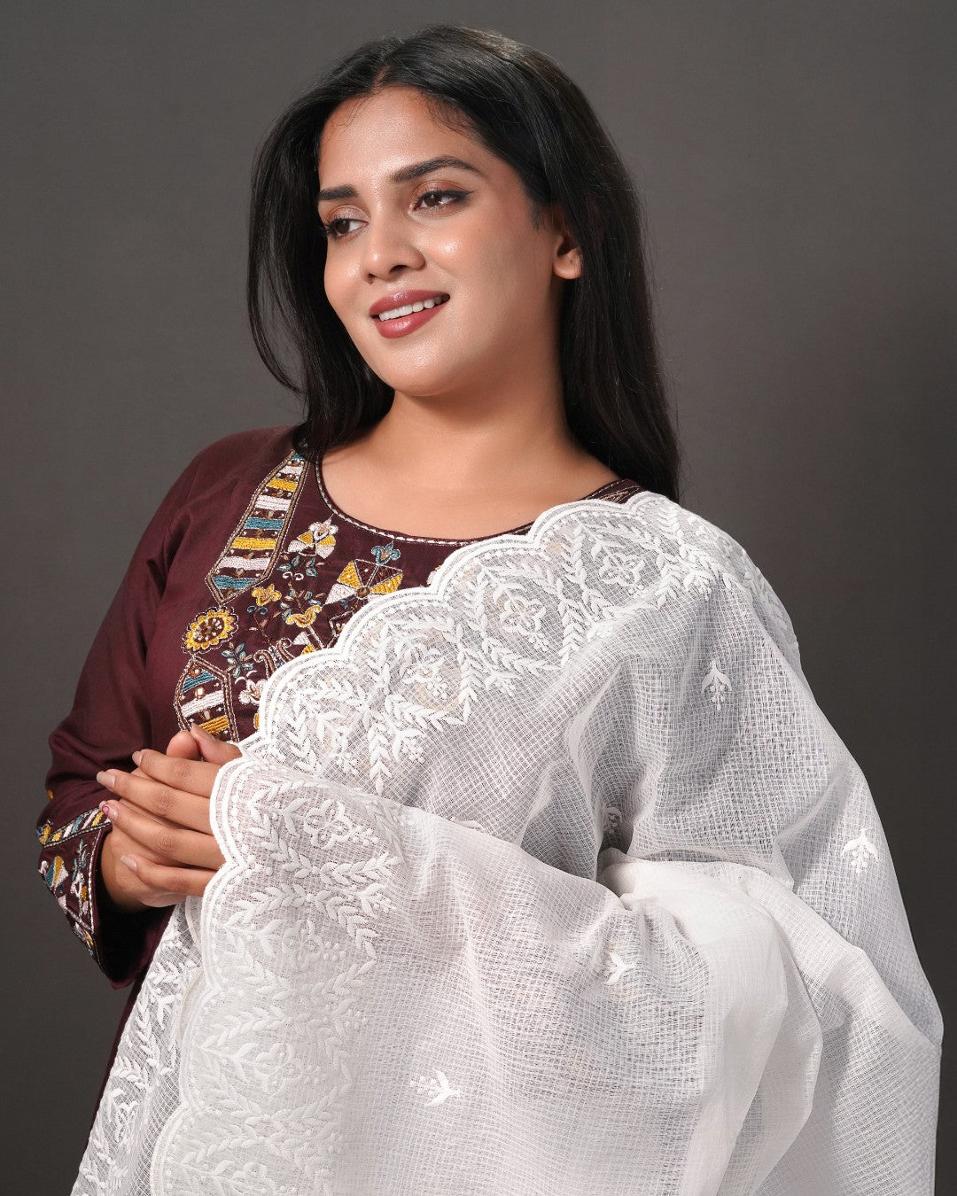 Dyeable Pure Kota Cotton Dupatta — Heritage Arch 3