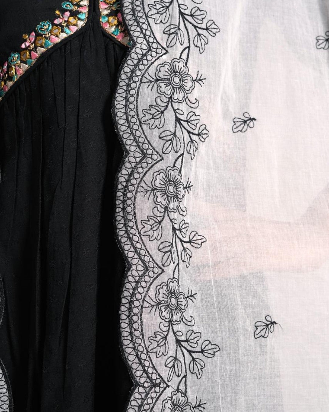 Dyeable Cotton Mulmul Dupatta — Bloom Wave